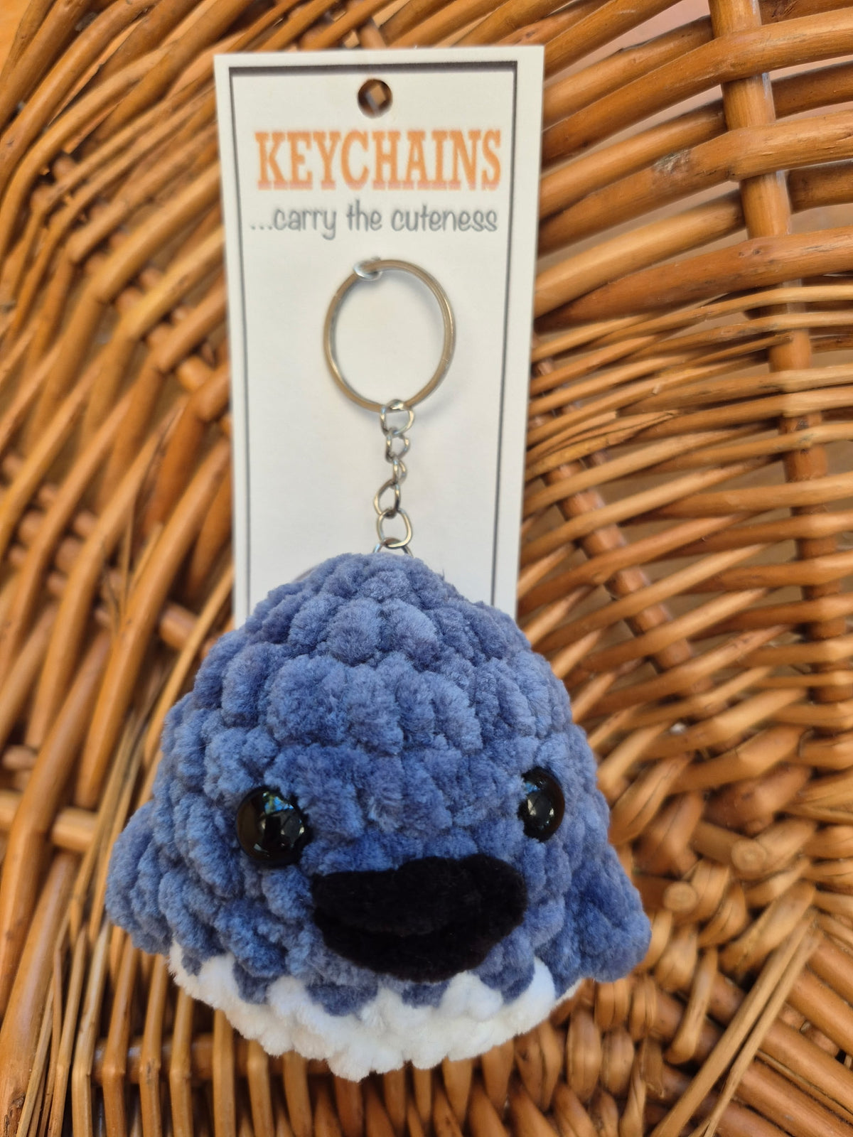 Crochet Bluejay Keychain