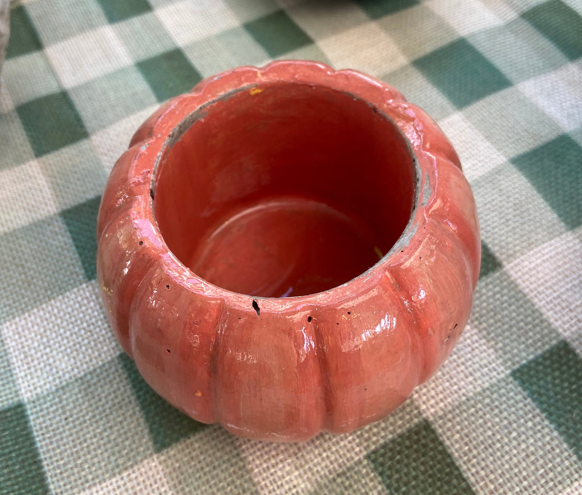 Handmade Concrete Pumpkin Box
