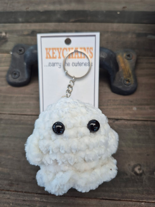 Crochet Ghost Keychain