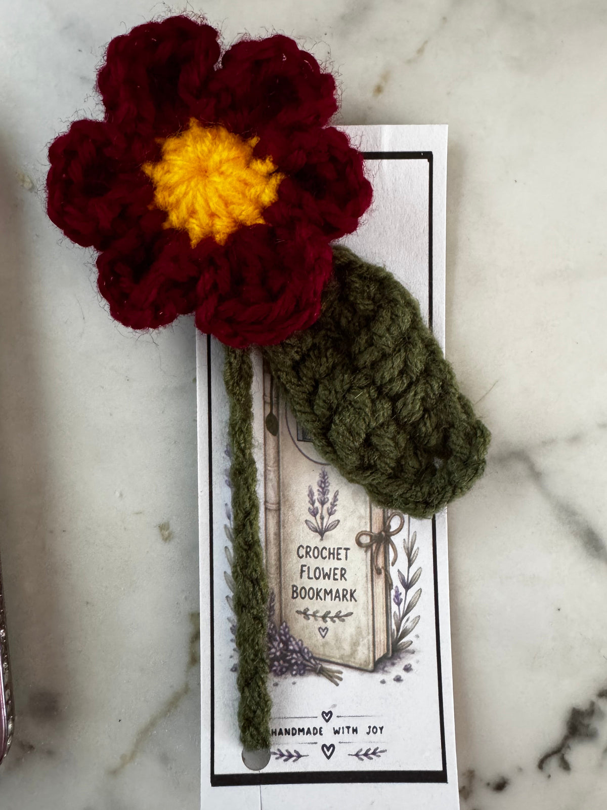 Crochet Flower Bookmark