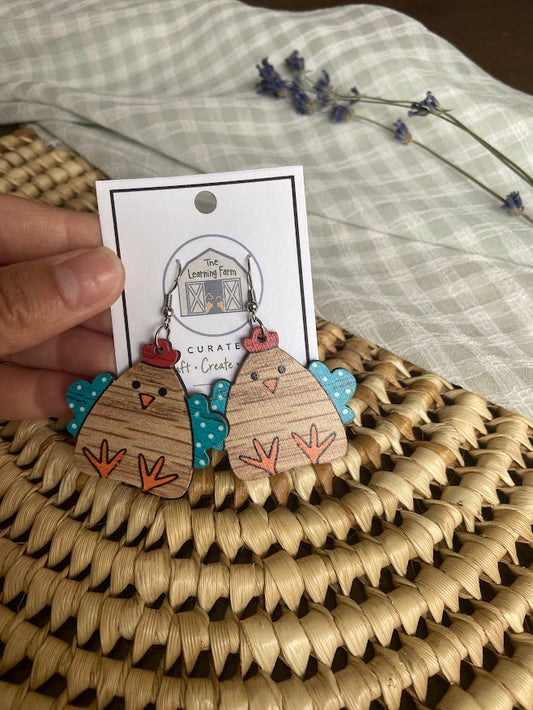 Quirky Chicken Earrings