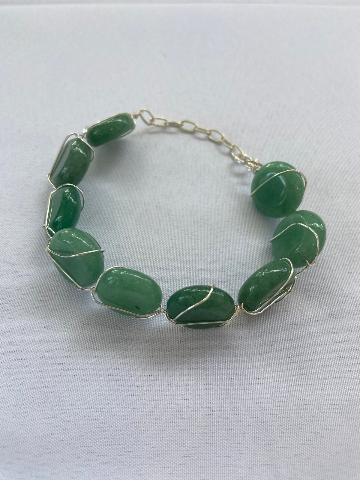 Handmade Green Aventurine Wrapped Bracelet