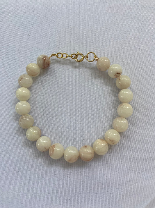 Handmade White Agate Bracelet